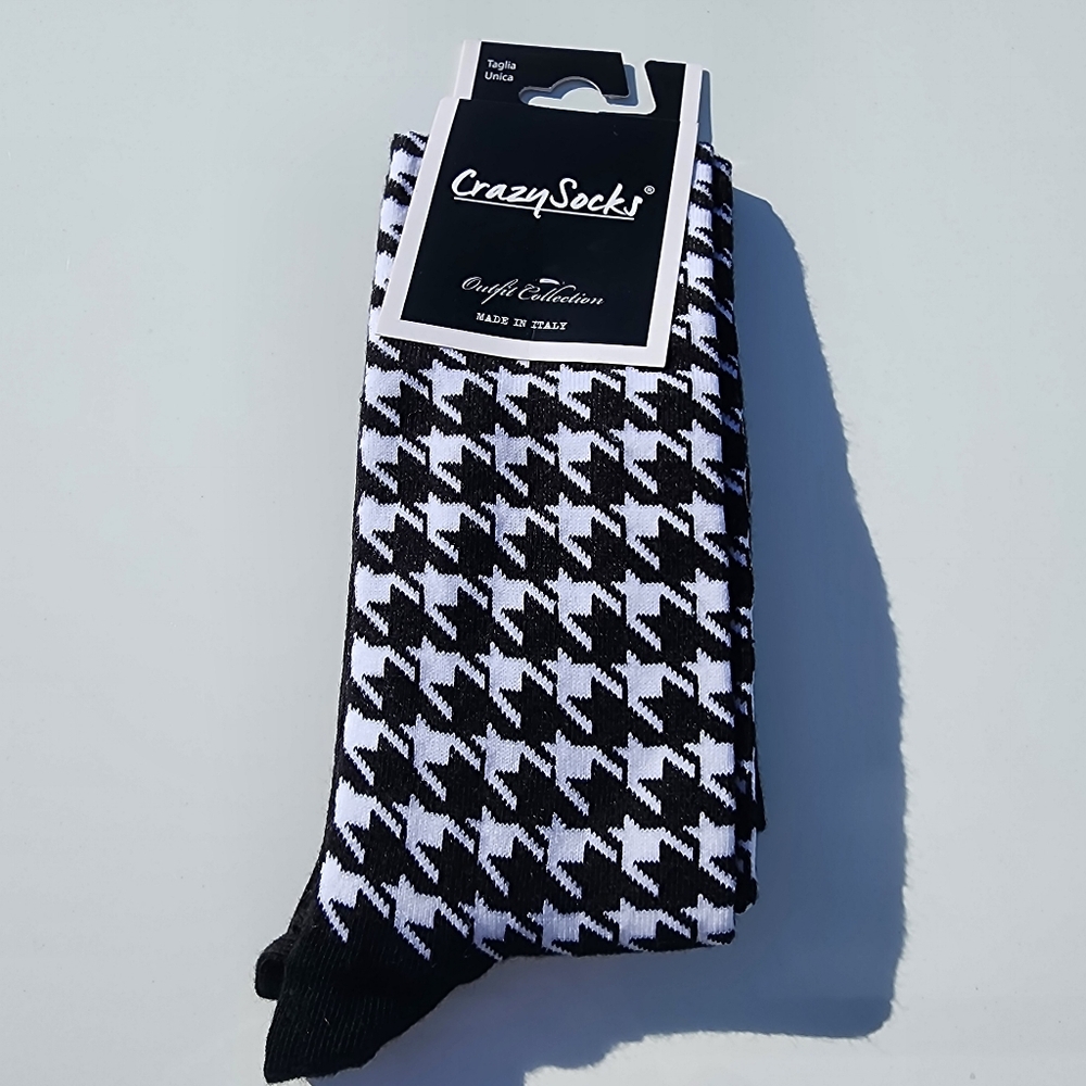 Men's Houndstooth Italian crazy socks cotton